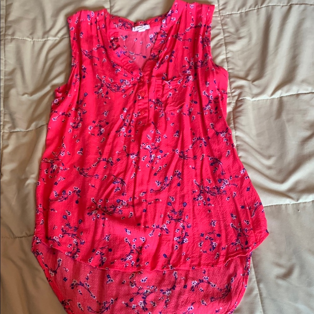 Floral Sleeveless Top - Pink